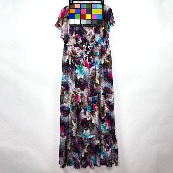 Soft Surroundings | Floral Ruffle Maxi Dress | Tiered Flowy Bohemian | Size XL - Picture 11 of 11
